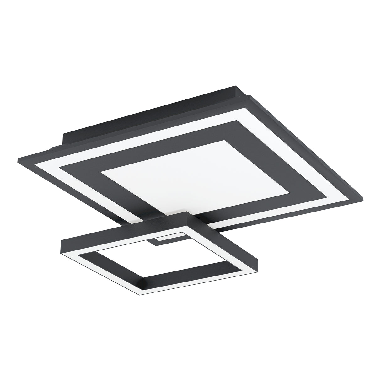 Eglo EU Savatarila-Z Aluminium & Plastic Black Modern LED Ceiling Light