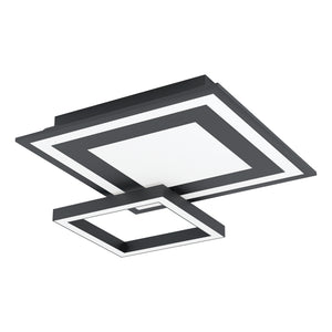 Eglo EU Savatarila-Z Aluminium & Plastic Black Modern LED Ceiling Light