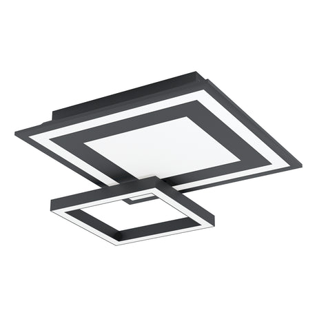 Eglo EU Savatarila-Z Aluminium & Plastic Black Modern LED Ceiling Light