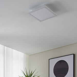 Eglo EU Salobrena-Z White Aluminium LED Smart Control Ceiling Light, 30cm