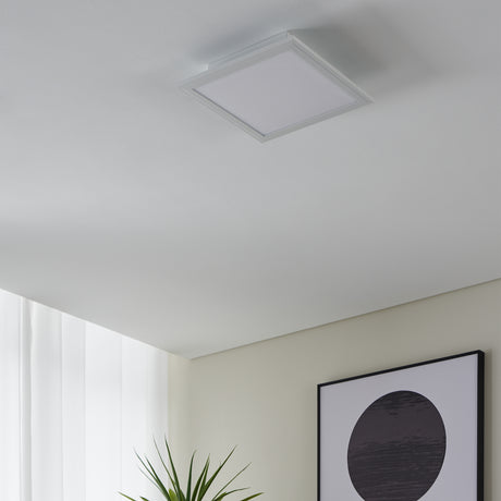 Eglo EU Salobrena-Z White Aluminium LED Smart Control Ceiling Light, 30cm