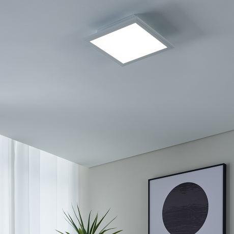 Eglo EU Salobrena-Z White Aluminium LED Smart Control Ceiling Light, 30cm
