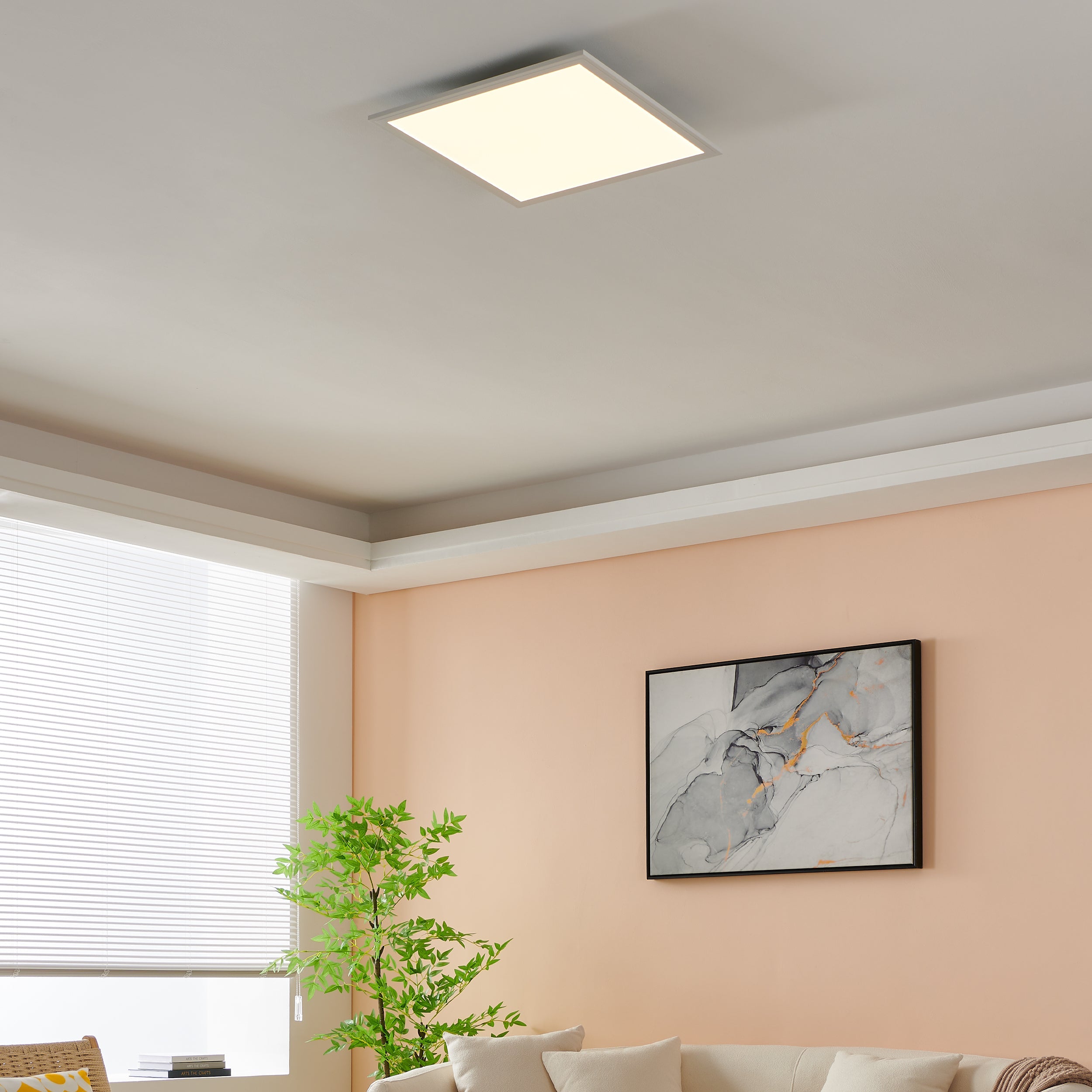 Eglo EU Salobrena-Z Black Aluminium LED Smart Control Ceiling Light, 45cm product image - Endon Lighting from First Light Direct with great prices and fast UK delivery