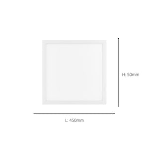 Eglo EU Salobrena-Z White Aluminium LED Smart Control Ceiling Light, 45cm