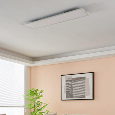 Eglo EU Salobrena-Z White Aluminium LED Smart Control Ceiling Light, 120cm