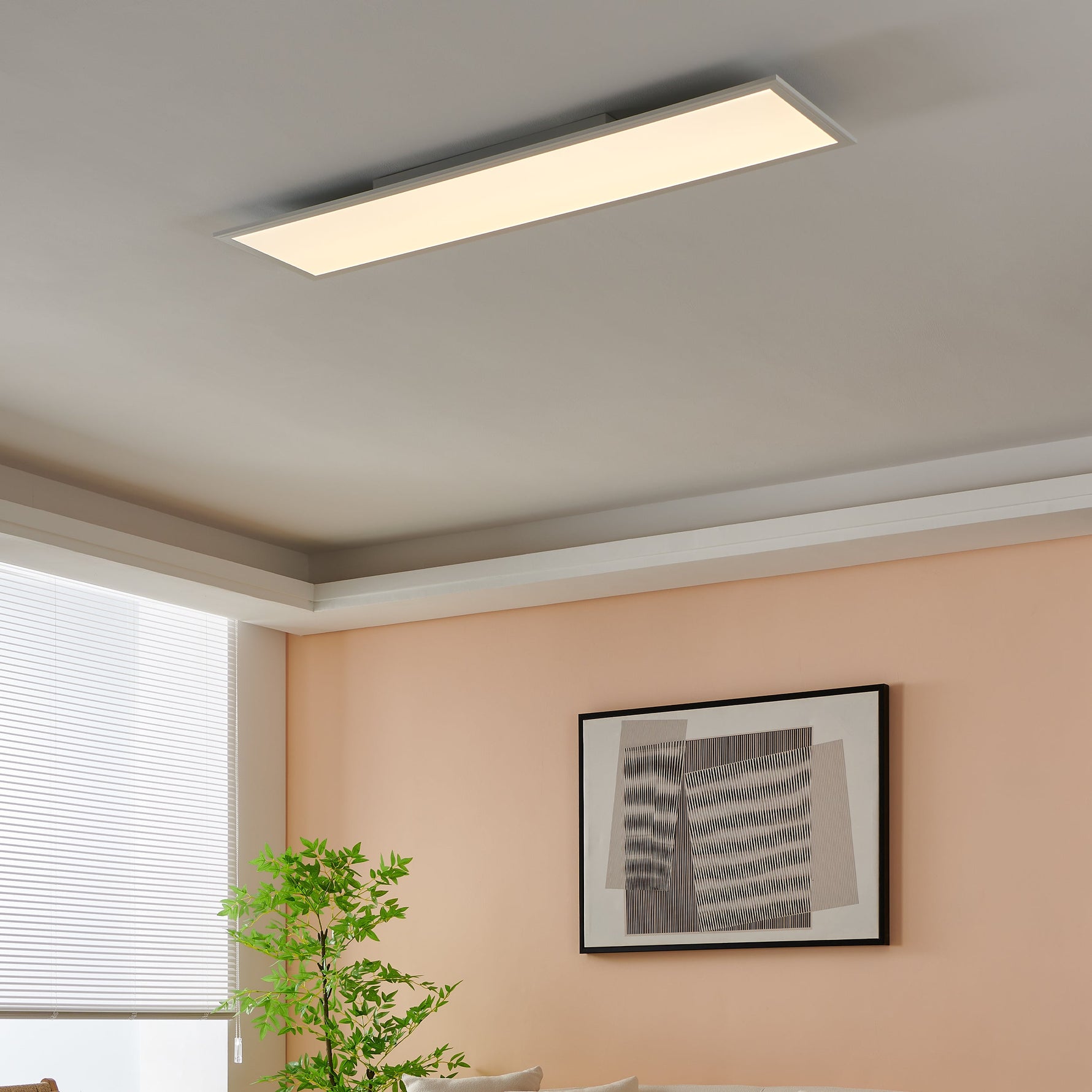 Eglo EU Salobrena-Z Black Aluminium LED Smart Control Ceiling Light, 30cm product image - Endon Lighting from First Light Direct with great prices and fast UK delivery