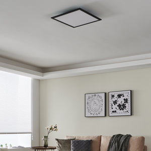 Eglo EU Salobrena-Z Black Aluminium LED Smart Control Ceiling Light, 45cm