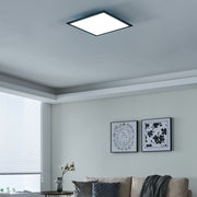 Eglo EU Salobrena-Z Black Aluminium LED Smart Control Ceiling Light, 45cm
