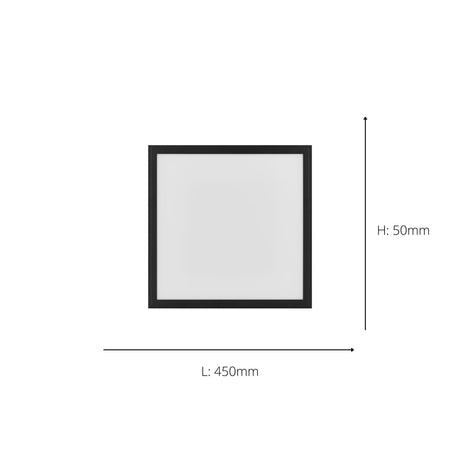Eglo EU Salobrena-Z Black Aluminium LED Smart Control Ceiling Light, 45cm