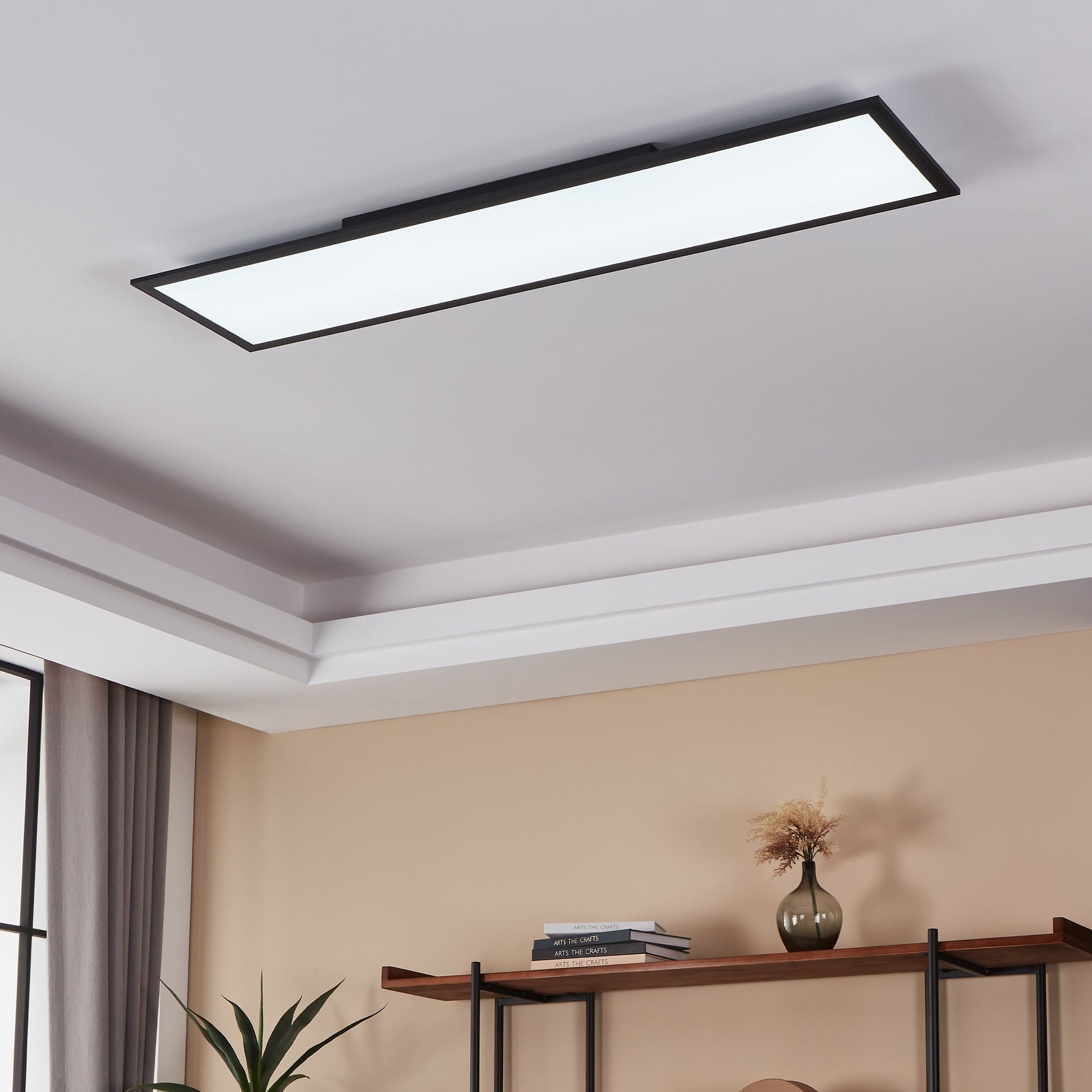 Eglo EU Turcona-Z Steel & Aluminium White LED Ceiling Light, 120cm product image - Endon Lighting from First Light Direct with great prices and fast UK delivery
