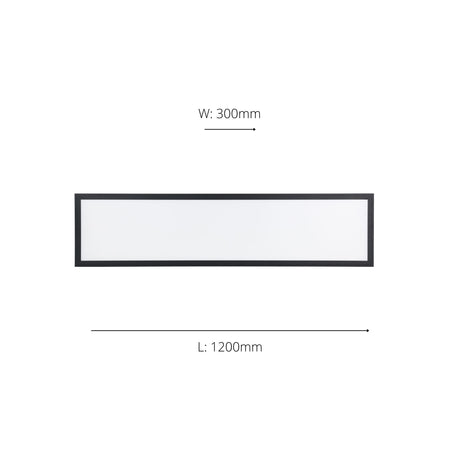 Eglo EU Salobrena-Z Black Aluminium LED Smart Control Ceiling Light, 120cm
