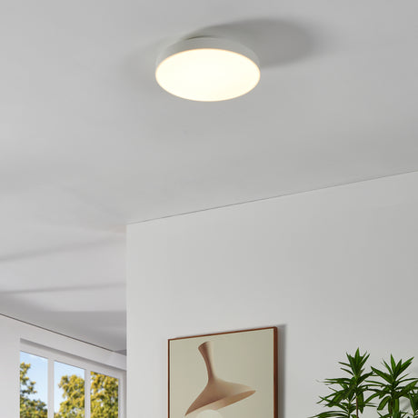 Eglo EU Turcona-Z Steel & Aluminium White LED Smart Control Ceiling Light, 30cm