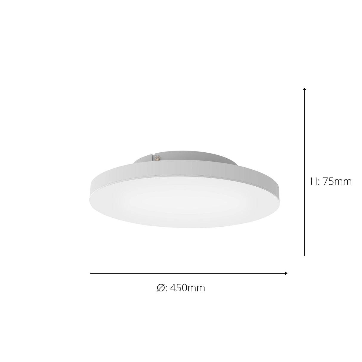Eglo EU Turcona-Z Steel & Aluminum White LED Smart Control Ceiling Light