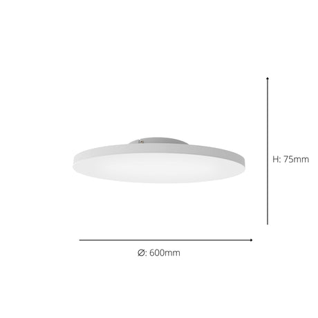 Eglo EU Turcona-Z Steel & Aluminum White LED Ceiling Light