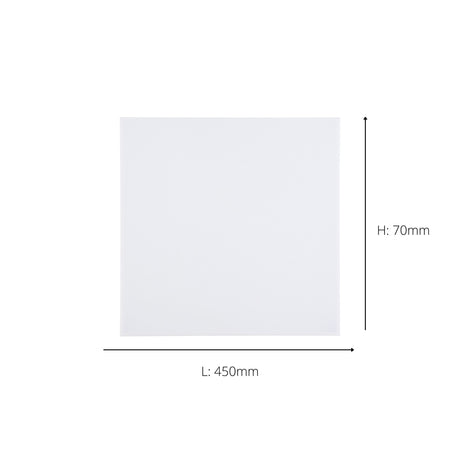 Eglo EU Turcona-Z Steel & Aluminium White LED Ceiling Light, Square 45cm