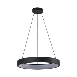 Eglo EU MARGHERA?Z Smart LED Pendant Light – 600mm Black, RGB + Tuneable White, App & Remote Control