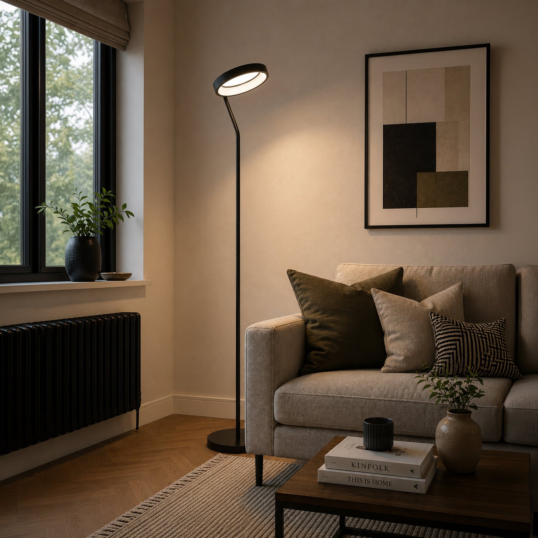 Eglo EU Madonnina Black Steel & Glass Modern Table Lamp