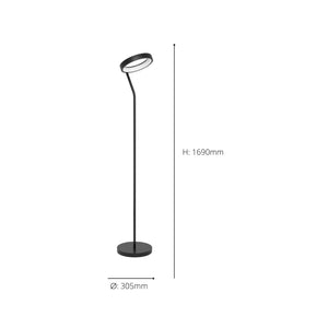 Eglo EU Marghera-Z Black Steel Modern Smart LED Floor Lamp