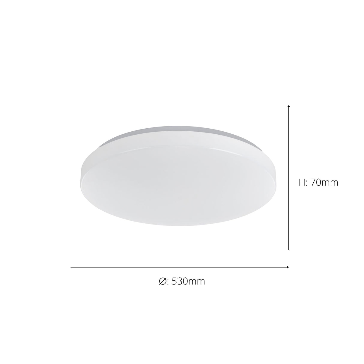 Eglo EU TOTARI?Z Smart LED Ceiling Light – White Finish, Tuneable White 2700–6500K, App & Remote Control, 530mm Indoor Light