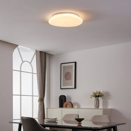 Eglo EU Sileras-Z LED Steel & Plastic With Crystal Effect Smart Control Ceiling Light