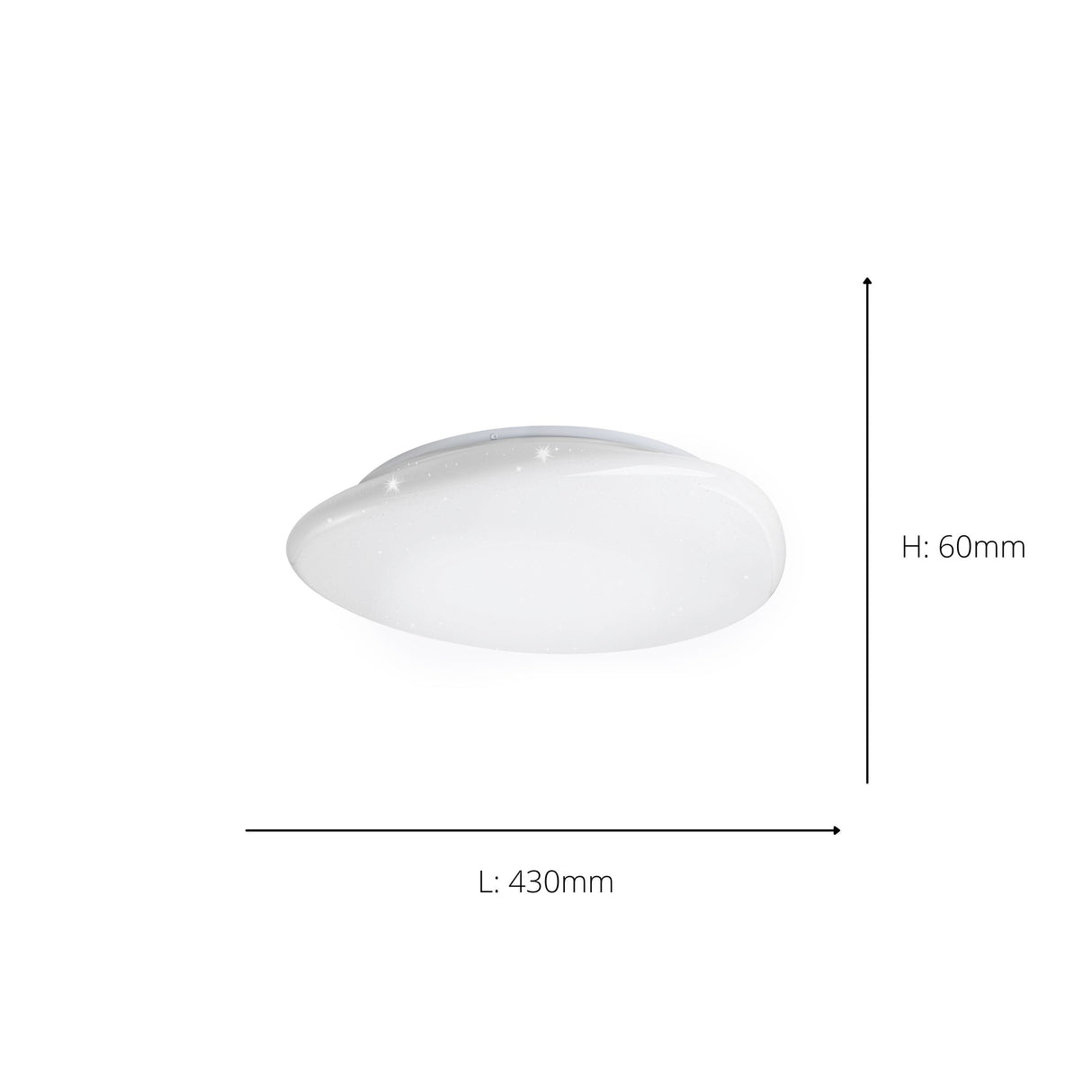 Eglo EU Sileras-Z LED Steel & Plastic With Crystal Effect Smart Control Ceiling Light