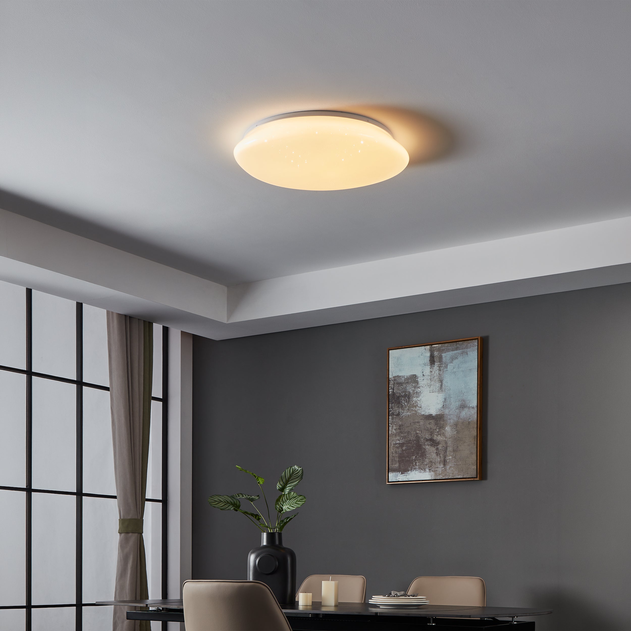 Eglo EU Roncade 2 Steel & Aluminium Brown LED Contemporary Ceiling Light product image - Endon Lighting from First Light Direct with great prices and fast UK delivery