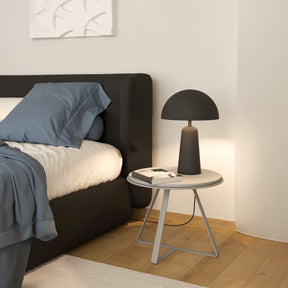 Eglo EU ARANZOLA Table Lamp – Black & White Steel Design, E27, Inline Switch, Indoor Lighting