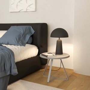 Eglo EU ARANZOLA Table Lamp – Black & White Steel Design, E27, Inline Switch, Indoor Lighting