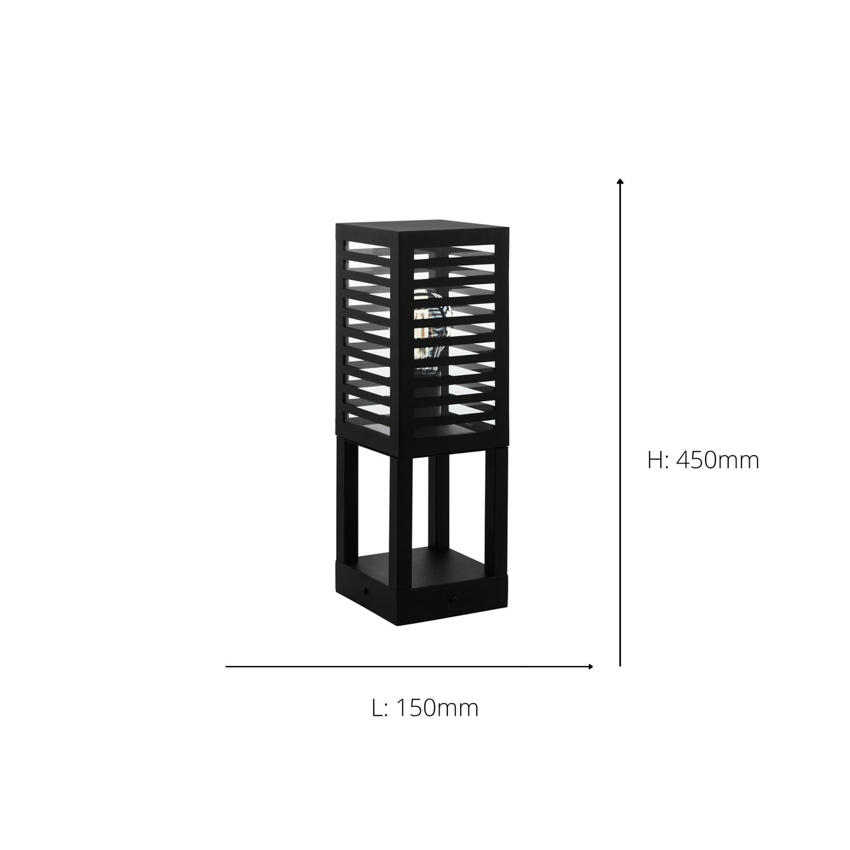 Eglo EU Alamonte 3 Caged Industrial Outdoor Pedestal Light