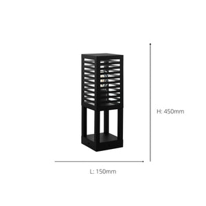 Eglo EU Alamonte 3 Caged Industrial Outdoor Pedestal Light