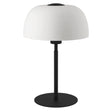 Eglo EU SOLO?2 Table Lamp – Black Steel with White Etched Glass, E27, Inline Switch, Indoor Lighting