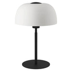 Eglo EU SOLO?2 Table Lamp – Black Steel with White Etched Glass, E27, Inline Switch, Indoor Lighting
