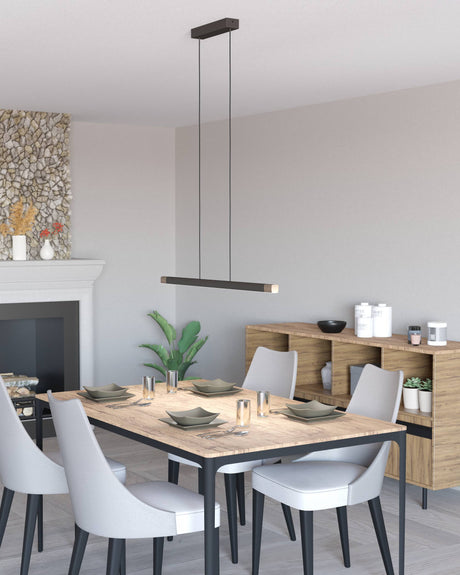 Eglo EU Lisciana Metal & Wood Grey LED Pendant