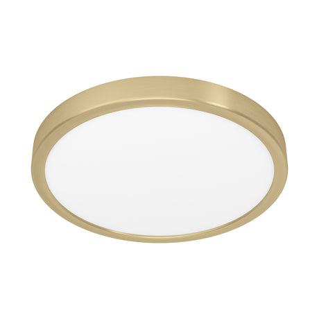 Eglo EU FUEVA?5 Surface?Mounted LED Ceiling Light – Brushed Brass Steel, Round, Warm White, Indoor Lighting