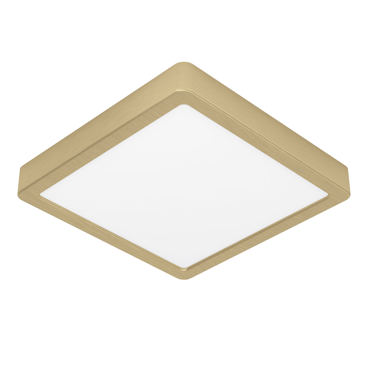 Eglo EU FUEVA?5 LED Surface?Mounted Light – Brushed Brass Steel, Warm White, Square Ceiling Light, Indoor Lighting
