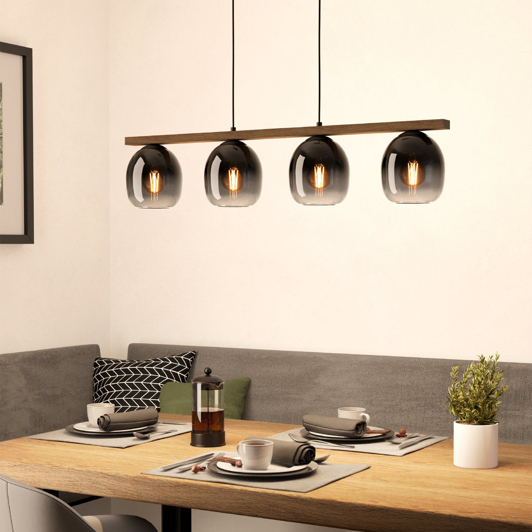 Eglo EU Chieveley 5 Set Pendant E27 Black Wood