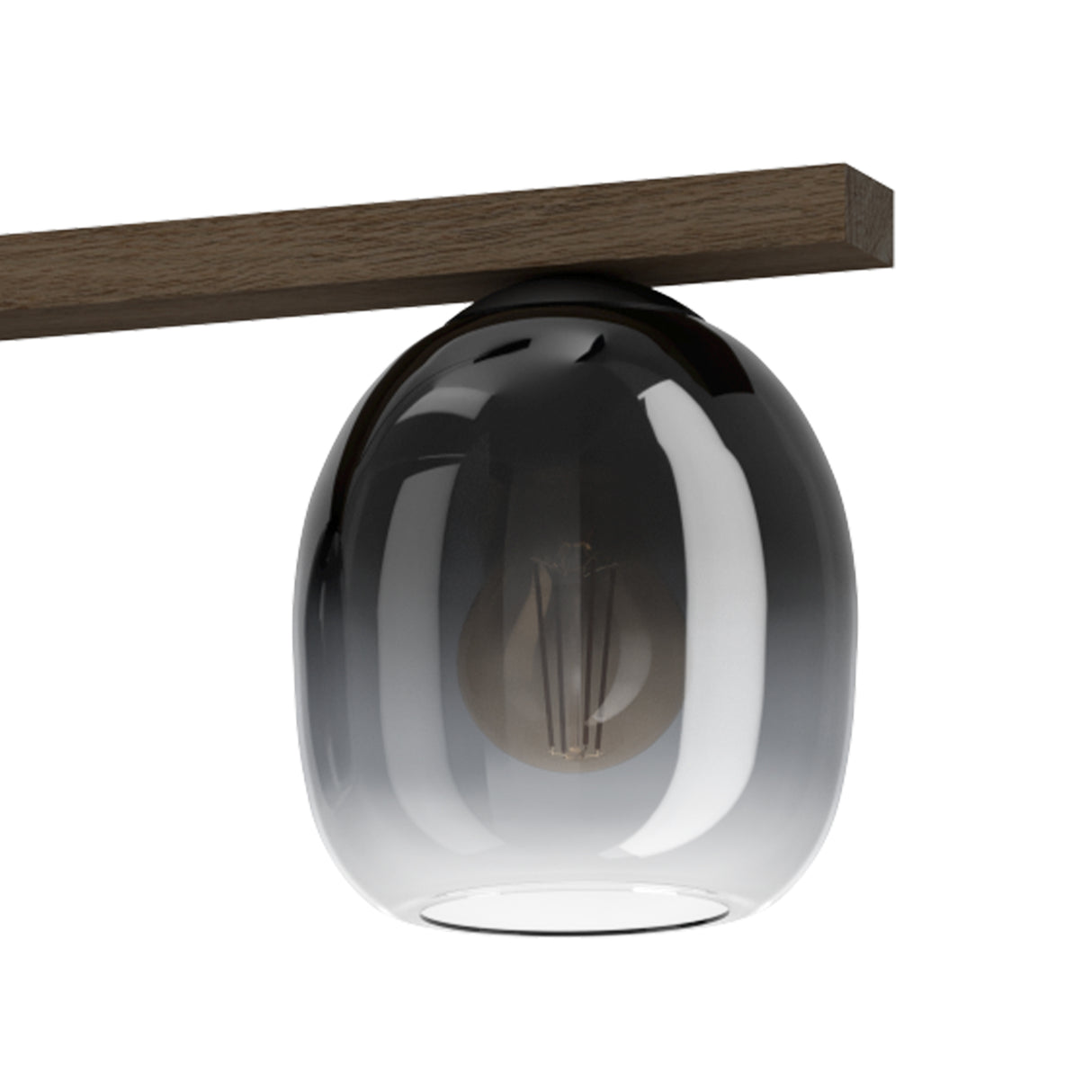Eglo EU Filago Smoked Black Glass 4 Light Pendant