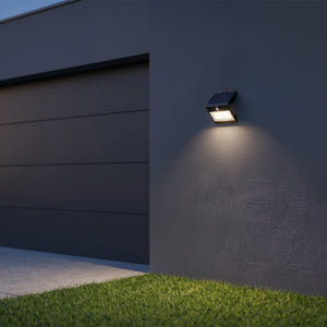 Eglo EU LAMOZZO Solar Wall Light – Black, Motion & Day/Night Sensor, Dual CCT, IP54 Outdoor Lighting