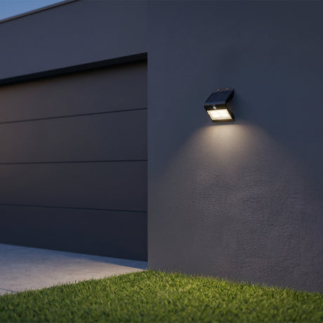 Eglo EU LAMOZZO Solar Wall Light – Black, Motion & Day/Night Sensor, Dual CCT, IP54 Outdoor Lighting