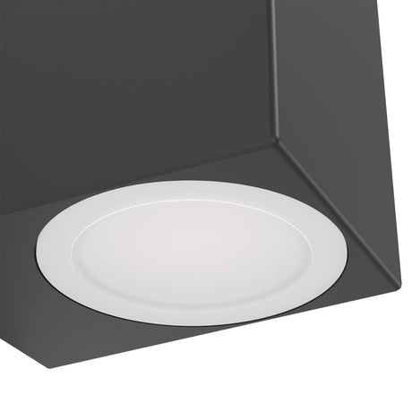 Eglo EU JABAGA Outdoor Wall Light – Black, Twin GU10 LED, Warm White, IP44 Up & Down Exterior Lighting