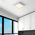 Eglo EU Argolis 2 Outdoor Metal LED Ceiling Light White Square Minimalist Design (H) 30mm