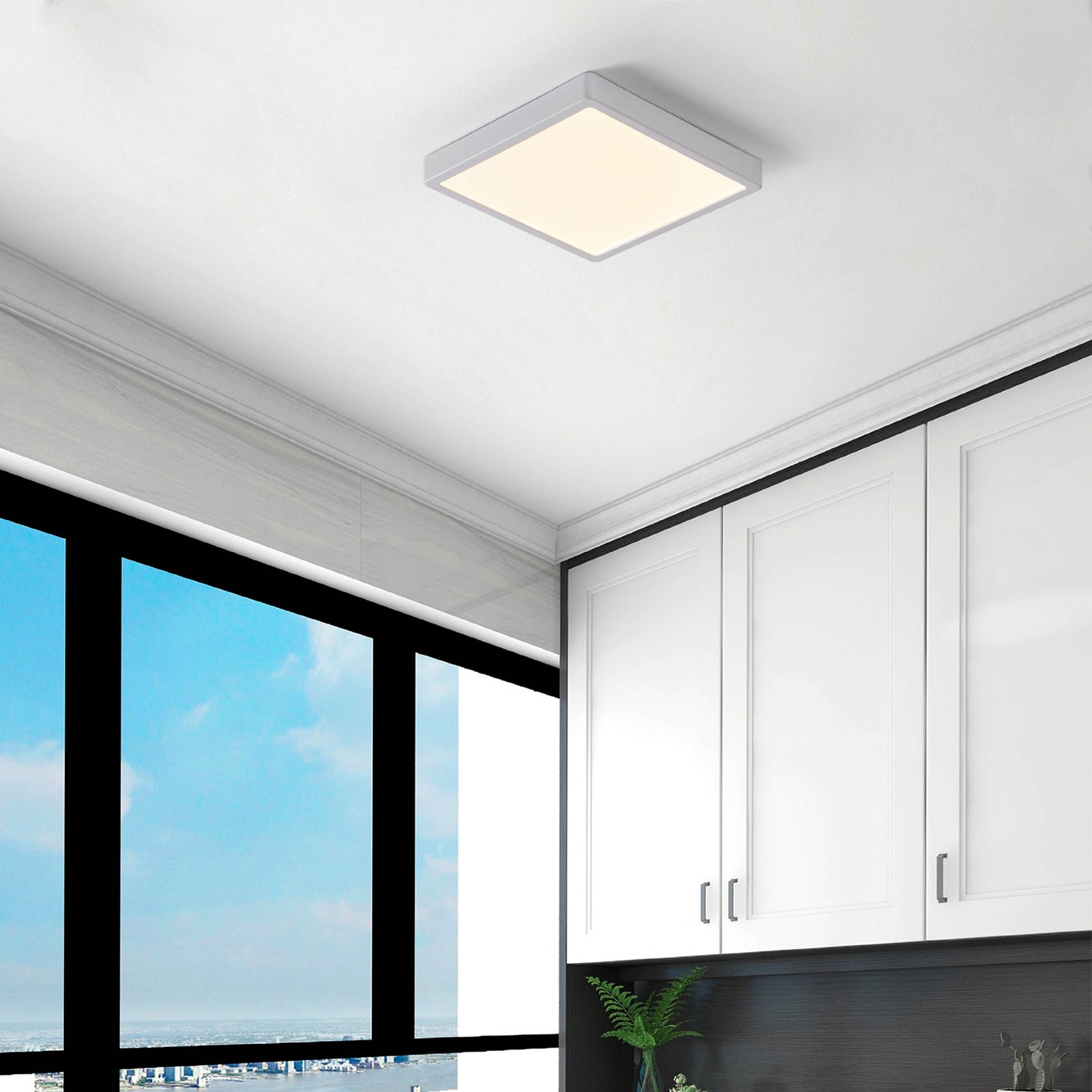 Eglo EU Ariscani 1 Ten Light Cluster Hanging Pendant with Iridescent Copper Glass Globes
