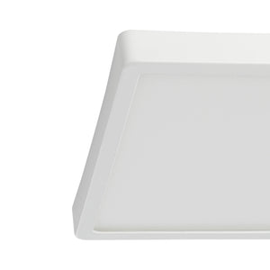 Eglo EU Argolis 2 Outdoor Metal LED Ceiling Light White Square Minimalist Design (H) 30mm