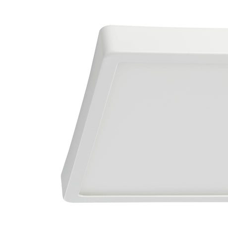Eglo EU Argolis 2 Outdoor Metal LED Ceiling Light White Square Minimalist Design (H) 30mm
