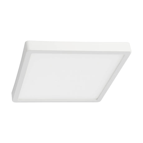 Eglo EU Argolis 2 Outdoor Metal LED Ceiling Light White Square Minimalist Design (H) 30mm