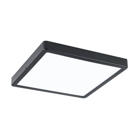Eglo EU Argolis 2 Outdoor LED Metal Ceiling Light Black Square Minimalist Design (H) 30mm