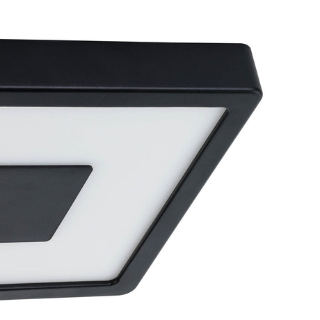 Eglo EU Iphias 2 LED Outdoor Surface-Mounted Light Black Steel Square
