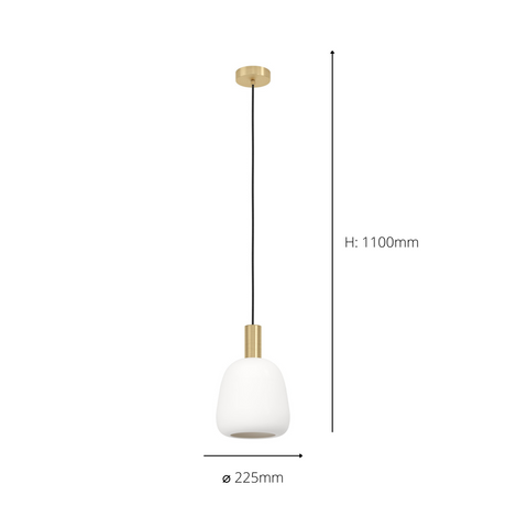 Eglo EU Manzanares White and Gold Pendant Light