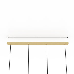 Eglo EU Manzanares Brushed Brass & Gold Steel Contemporaray 4-Light Pendant
