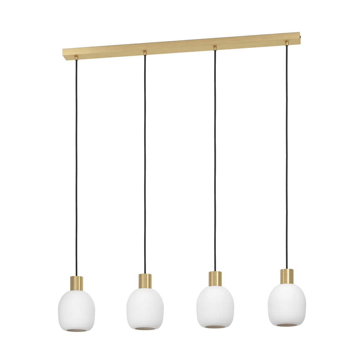 Eglo EU Manzanares Brushed Brass & Gold Steel Contemporaray 4-Light Pendant
